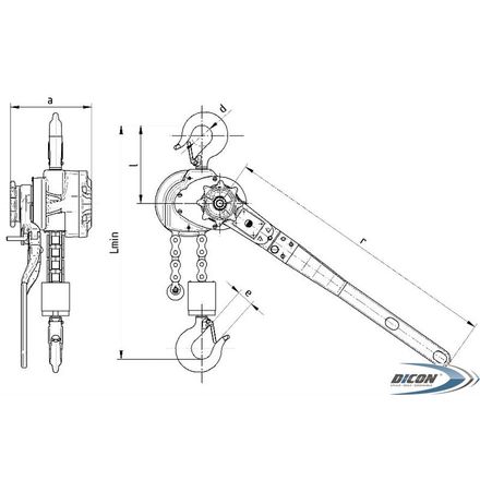 Cric cu clichet Brano RZV 0.8 tone 3m